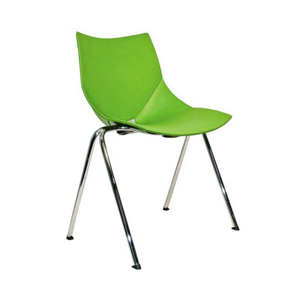 Silla modelo SHELL cromada plástica.